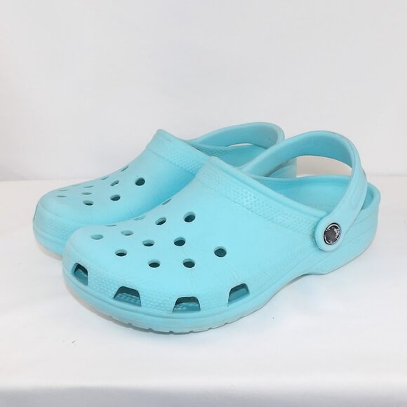 CROCS Turquoise Classic Slip on Clogs Men's Size 5/ Women's Size 7 - Picture 1 of 9